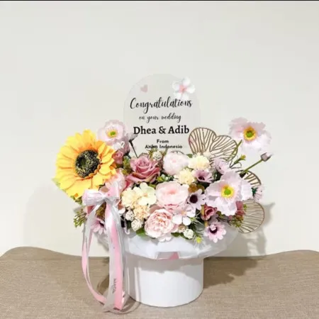 Bloom Box Akrilik Ucapan Wedding Sorong Selatan